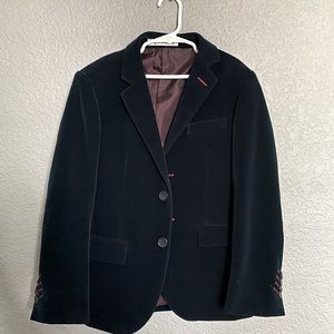 English Laundry Boys Velvet Navy Blazer